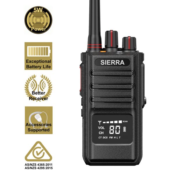 SIERRA 5W 80CH UHF CB Handheld Radio